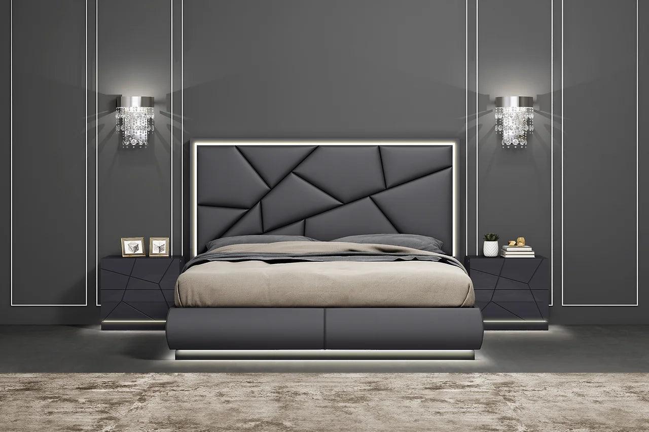 Zoe Graphite 2-Drawers Nightstand - Image 3