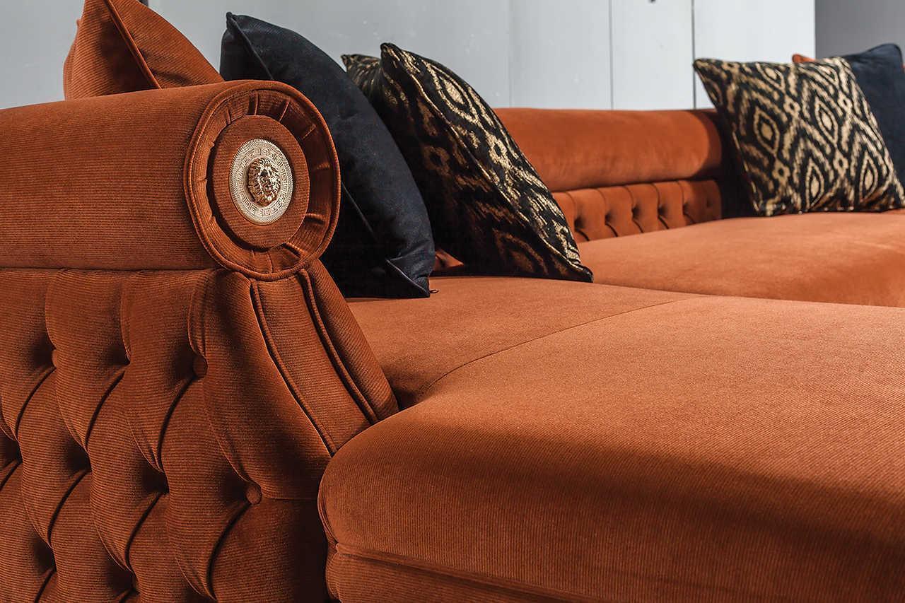 Brooklyn Orange Sectional - Image 3