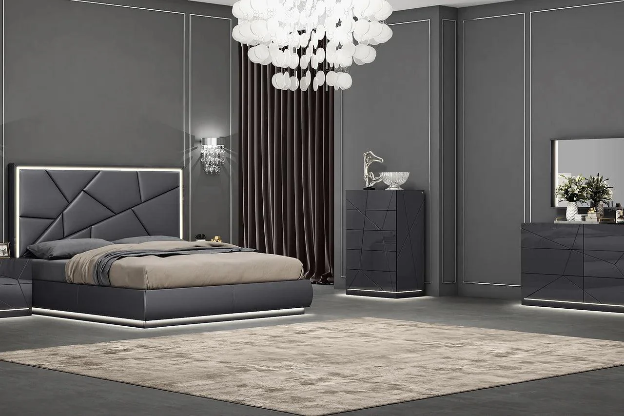 Zoe Graphite 2-Drawers Nightstand - Image 2