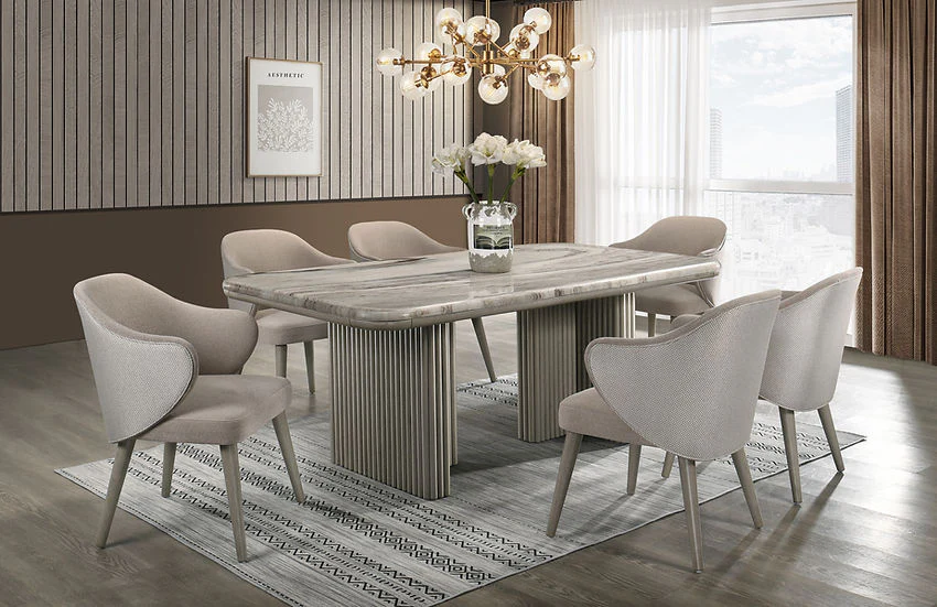 Adriana Marble Top Dining Room Set - Image 1