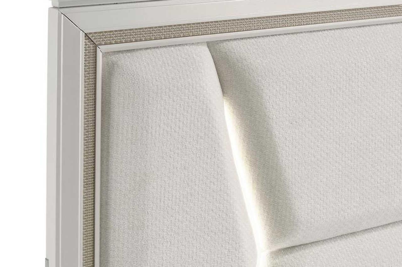 Chiara Majestic Gold Upholstered LED Panel Bedroom Set - Image 2