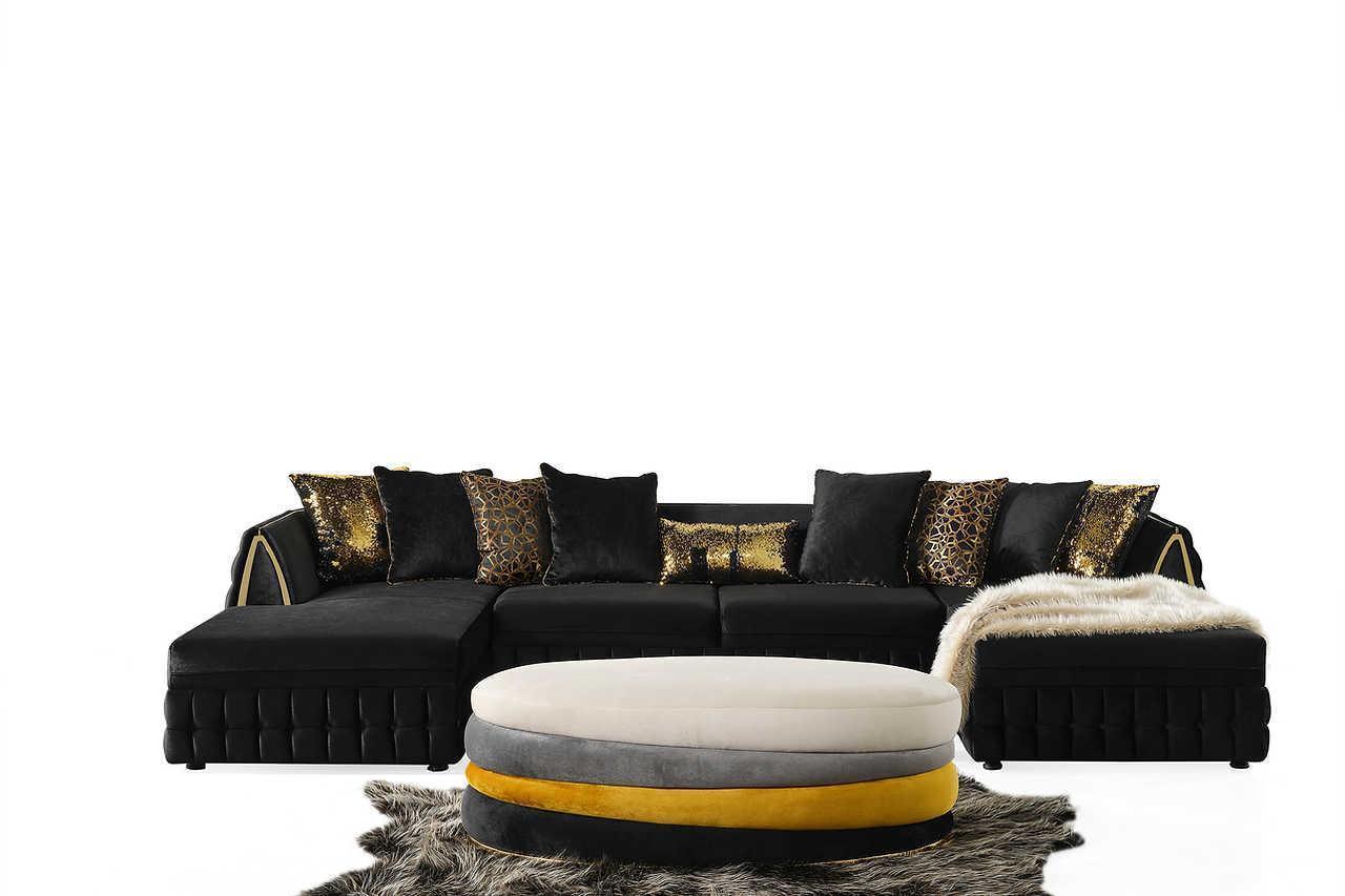 Sicilya Black Sectional - Image 2