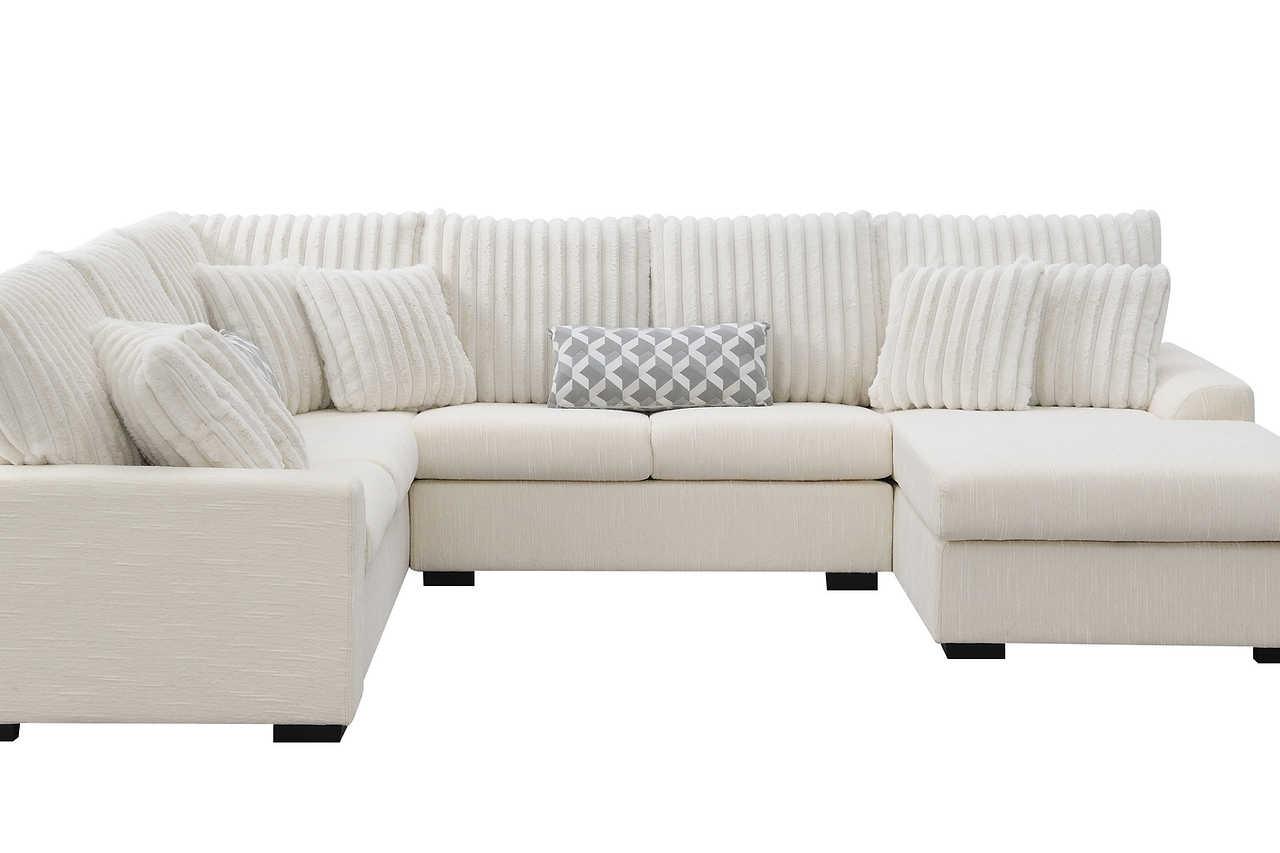 Brady Beige Fabric Sectional - Image 3
