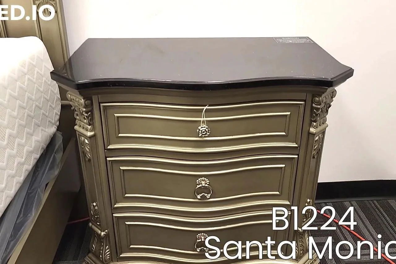 Santa Monica Antique Silver 5-Drawers Chest - Image 3