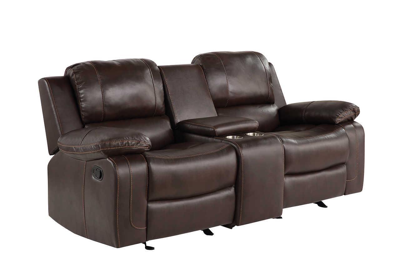 Nova Brown Reclining Loveseat - Image 3