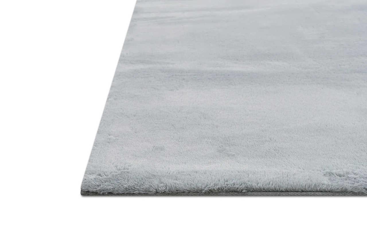 Rabbit Solid Silver Art Silk Shine Rug - Image 2