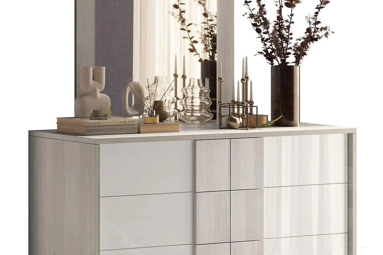 Tower White LED Panel Bedroom Set - Image 3