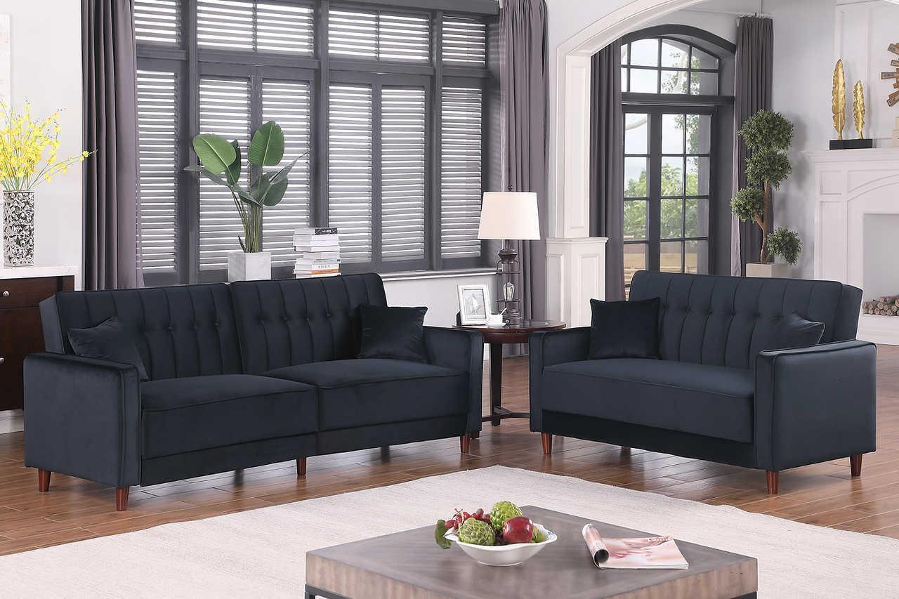 Cozy Black Sofa Bed - Image 2