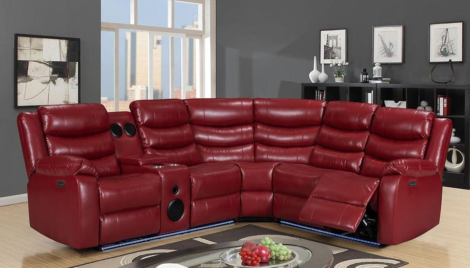 Turbo Red Power Reclining Sectional - Image 1