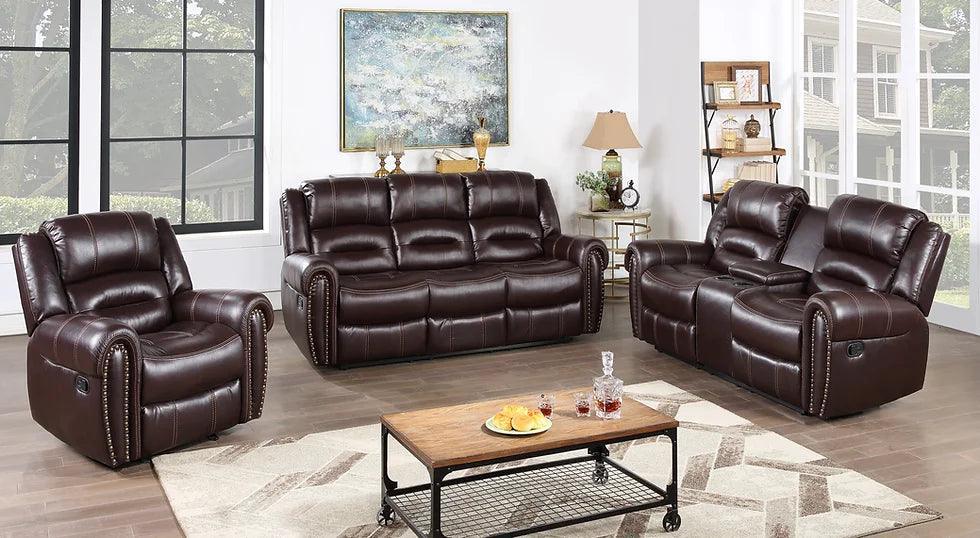 Houston Dark Brown Loveseat - Image 1