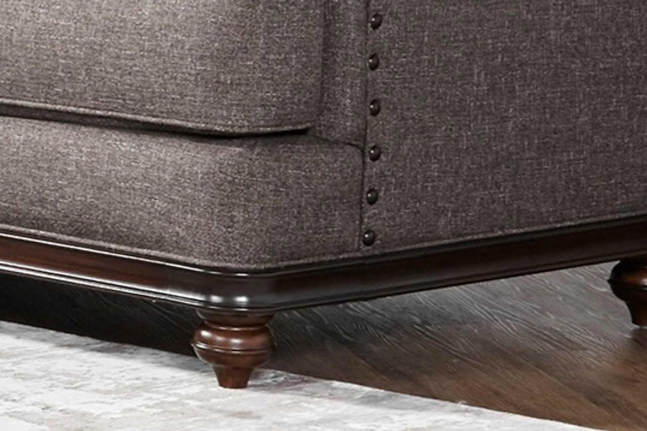 Driftwood Brown Gray Fabric 2-Piece Living Room Set - Image 3
