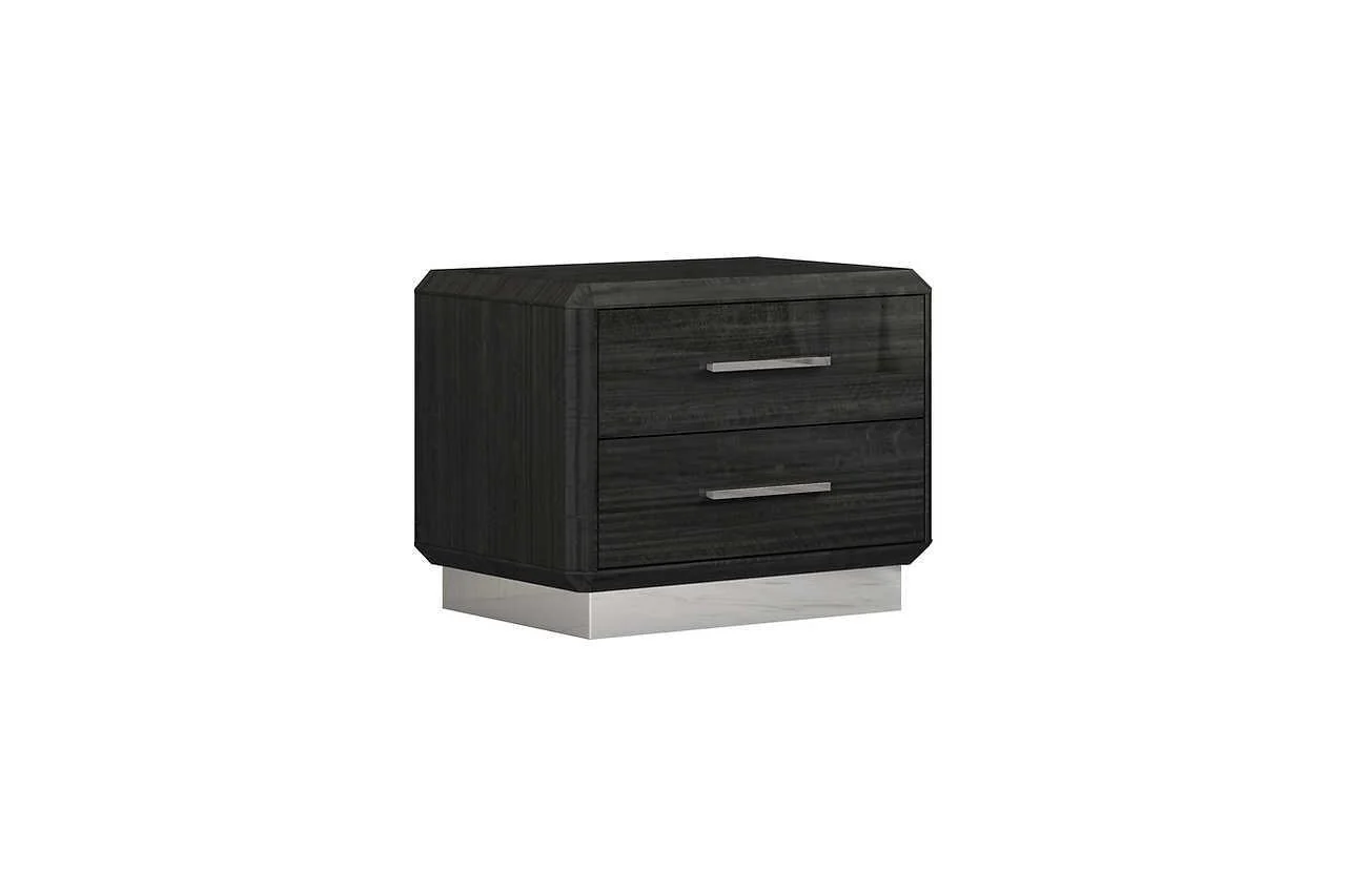 Dion Gray Upholstered Platform King Bed - Image 3