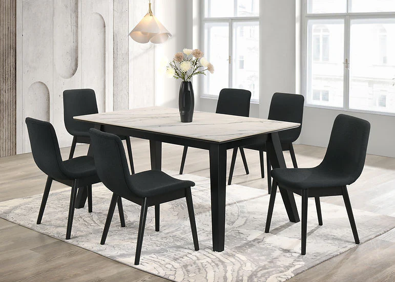 Dorri Black White Dining Room Set - Image 1
