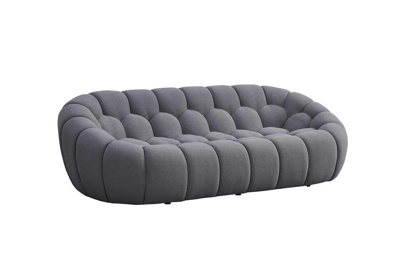 Bubbles Gray Boucle Living Room Set - Image 2