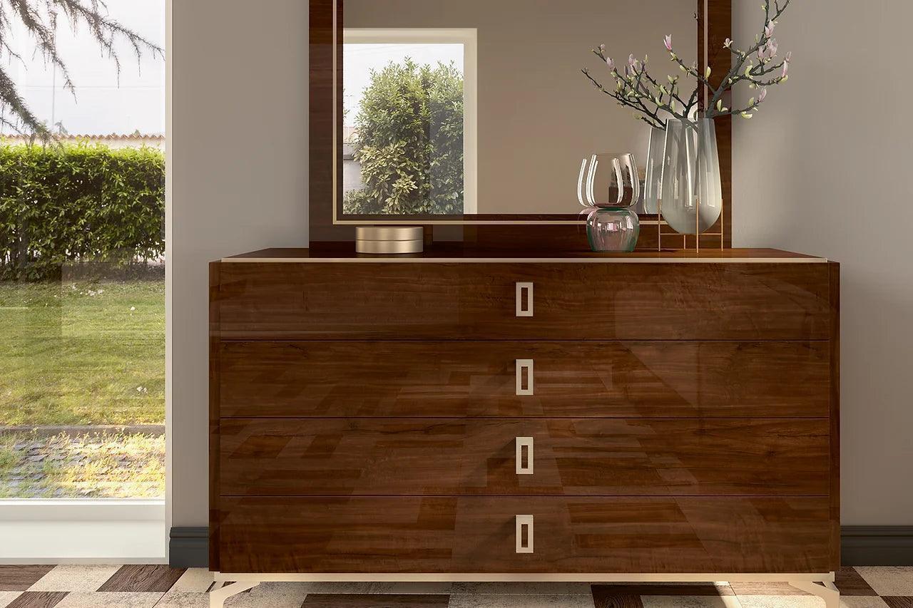 Eva Brown Italian Panel Bedroom Set - Image 3