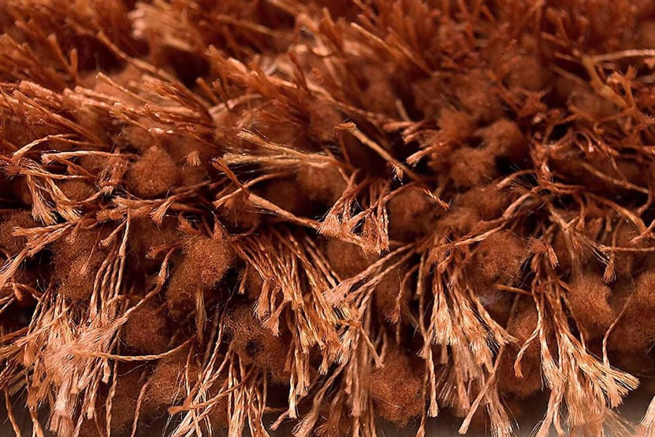 Afro Shag Rust Art Silk Shine Rug - Image 3