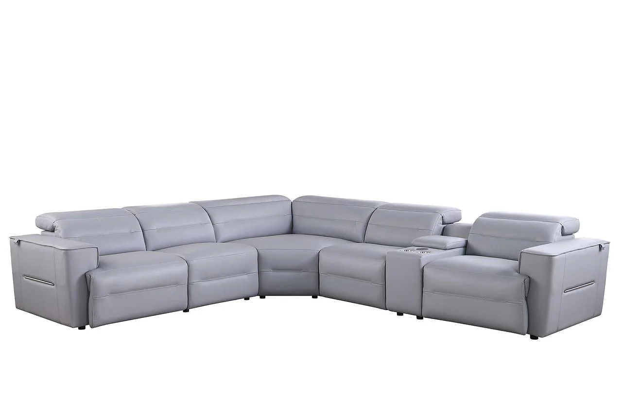 Nexus Light Blue Power Reclining Sectional - Image 2