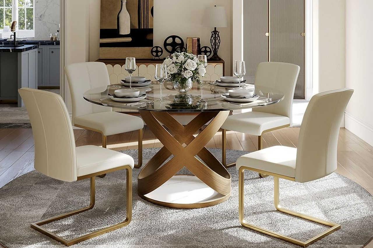 Sami 51" Glass Top Table - Image 2