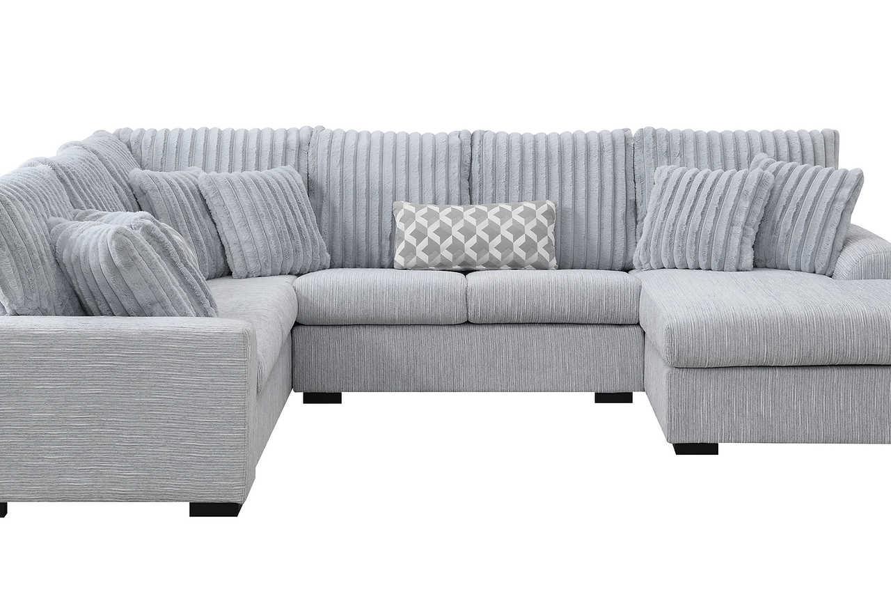 Brady Grey Fabric Sectional - Image 3