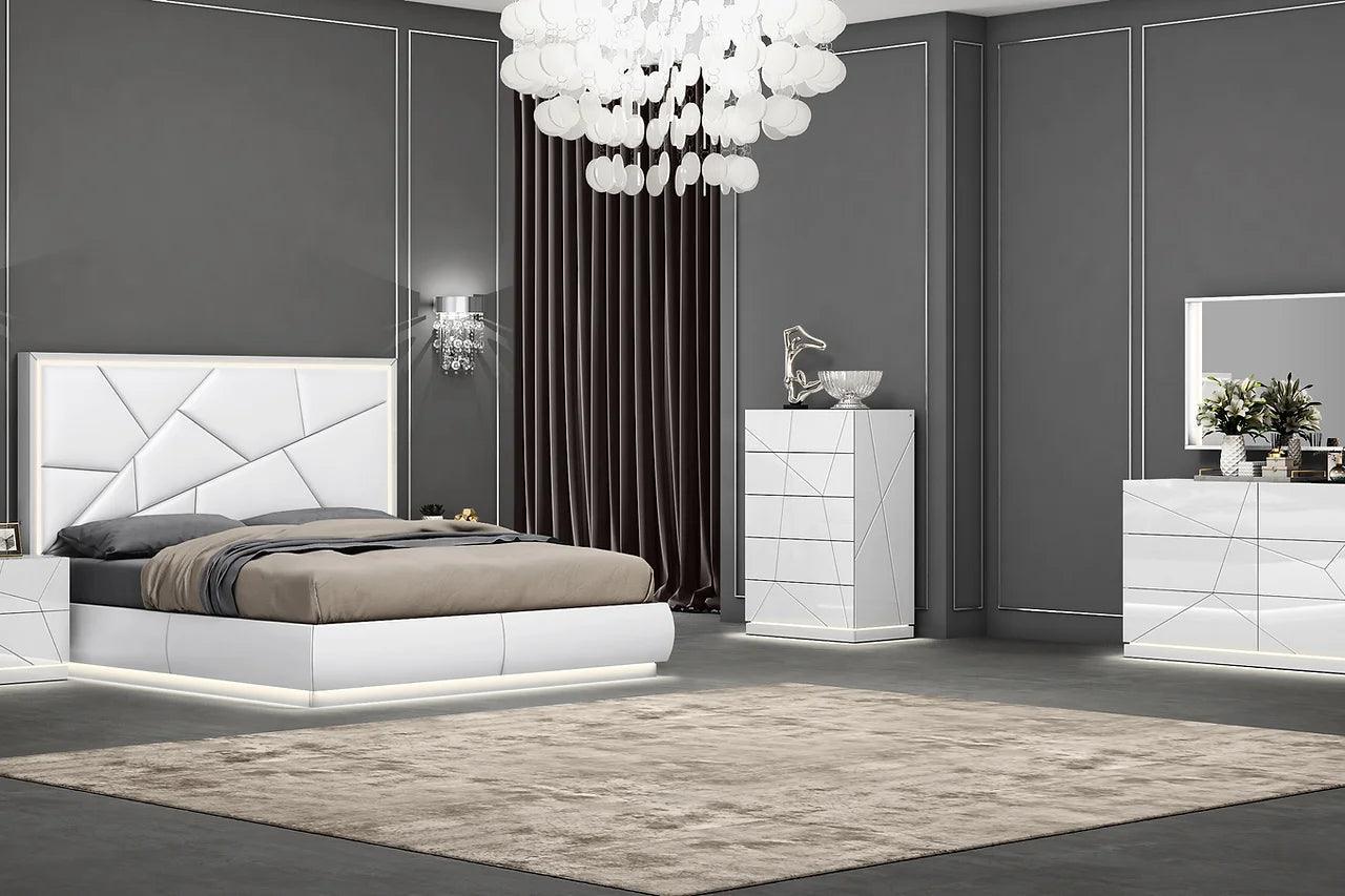 Lea White Platform LED Platform Bedroom Set - Image 1