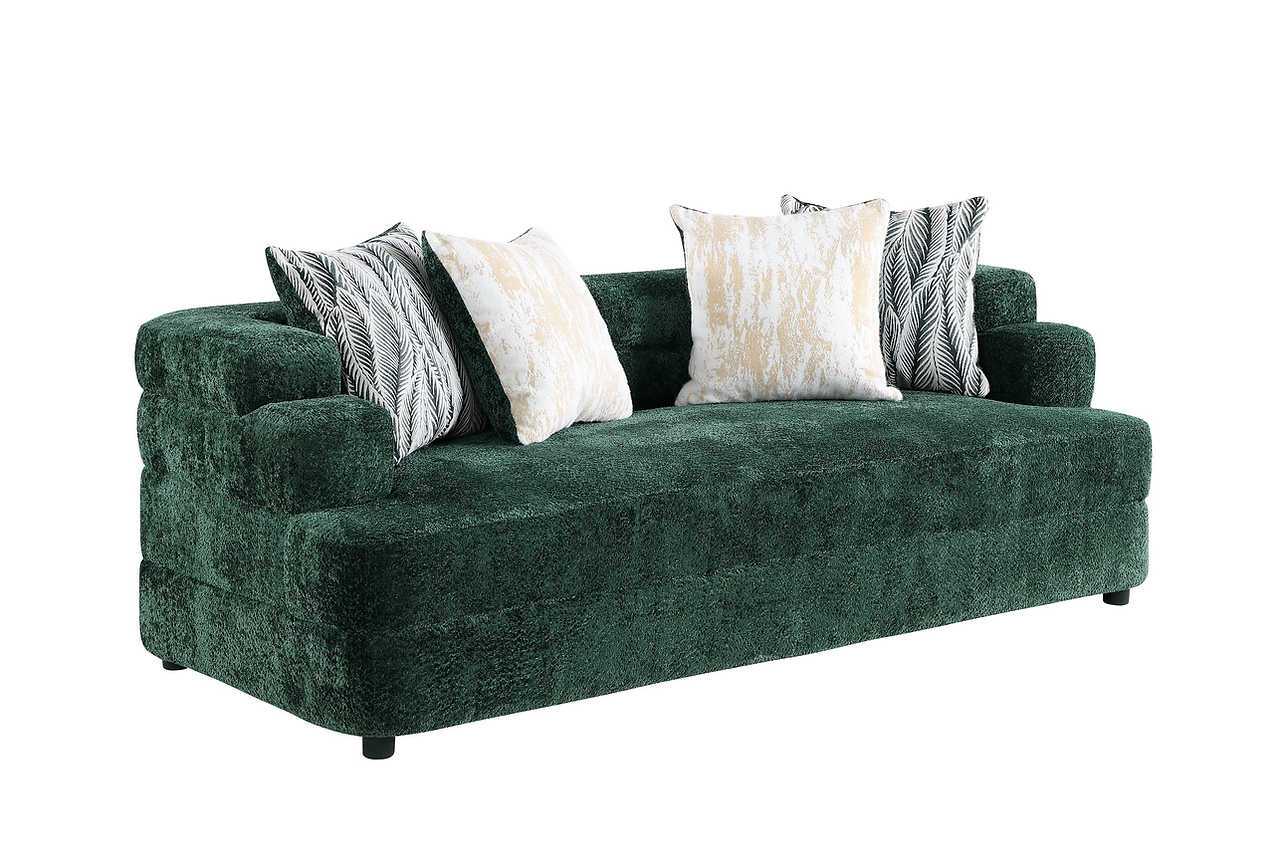 Stepso Green Boucle Living Room Set - Image 3