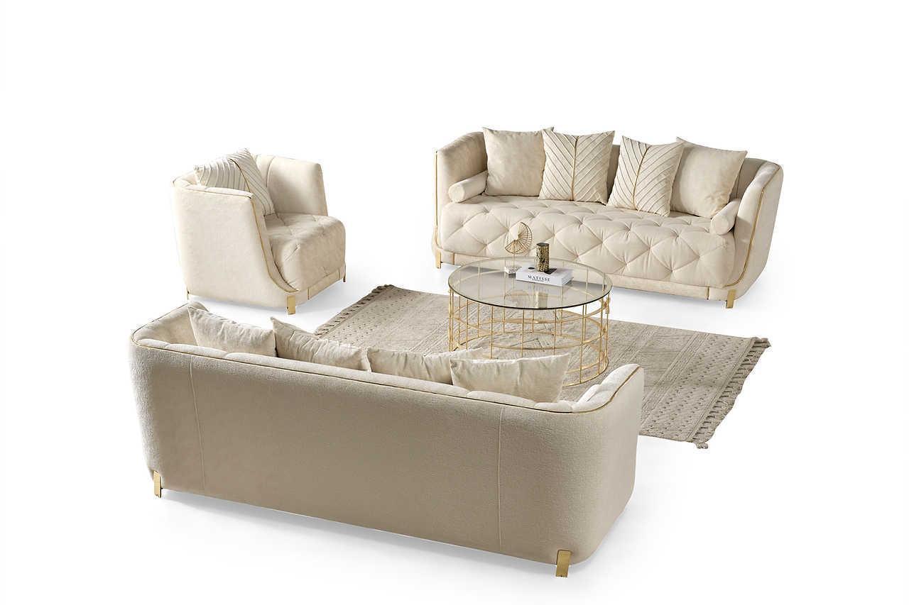 Elit Off White Living Room Set - Image 2