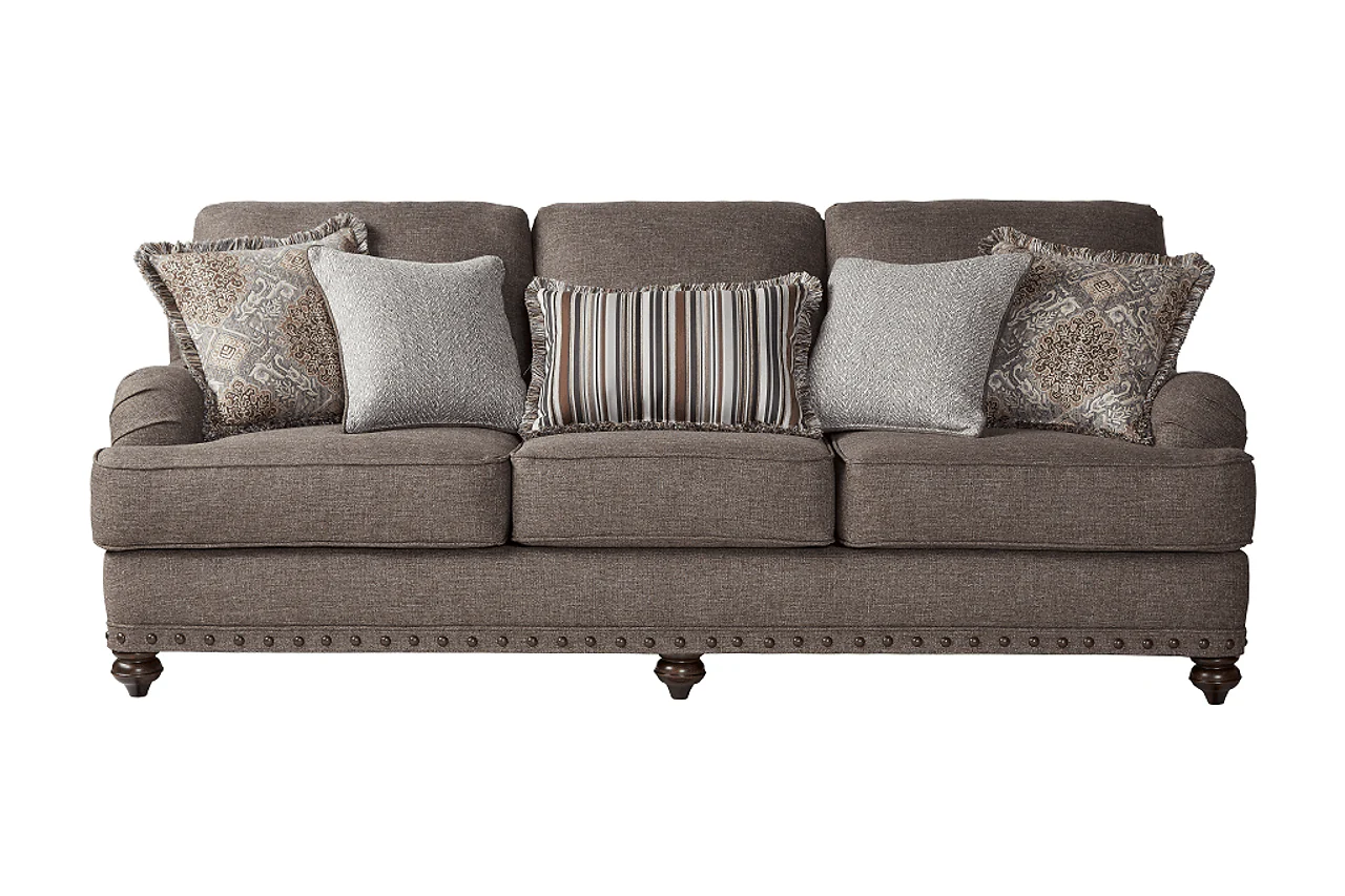 Phineas Driftwood Fabric Sofa - Image 1