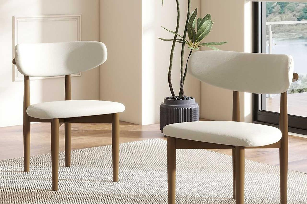 Ash Cream Dining Chair - Image 2
