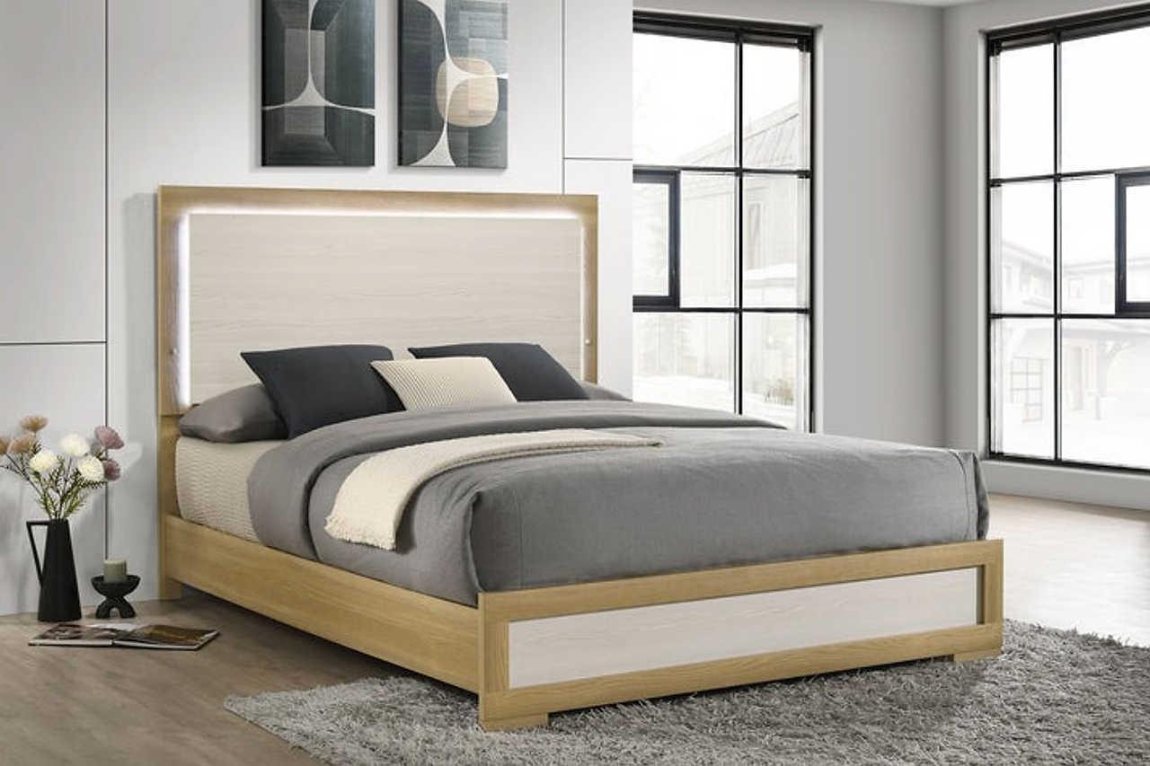 Maya Natural LED Panel Bedroom Set - Image 3