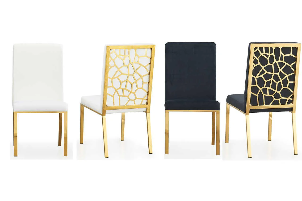 Mimi Gold Upholstered Dining Chair - Image 1