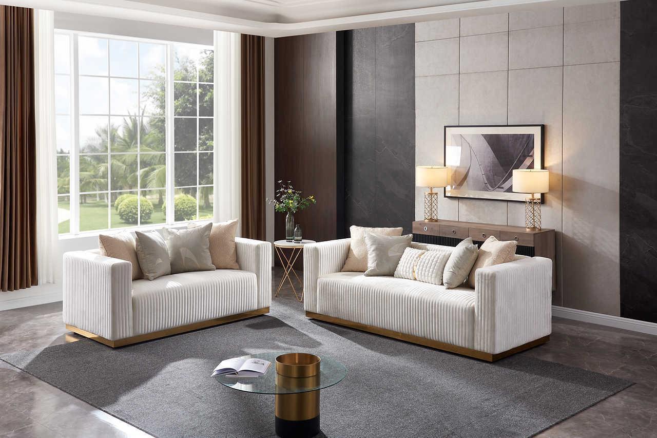 Alisha Ivory 2-Piece Living Room Set - Image 1