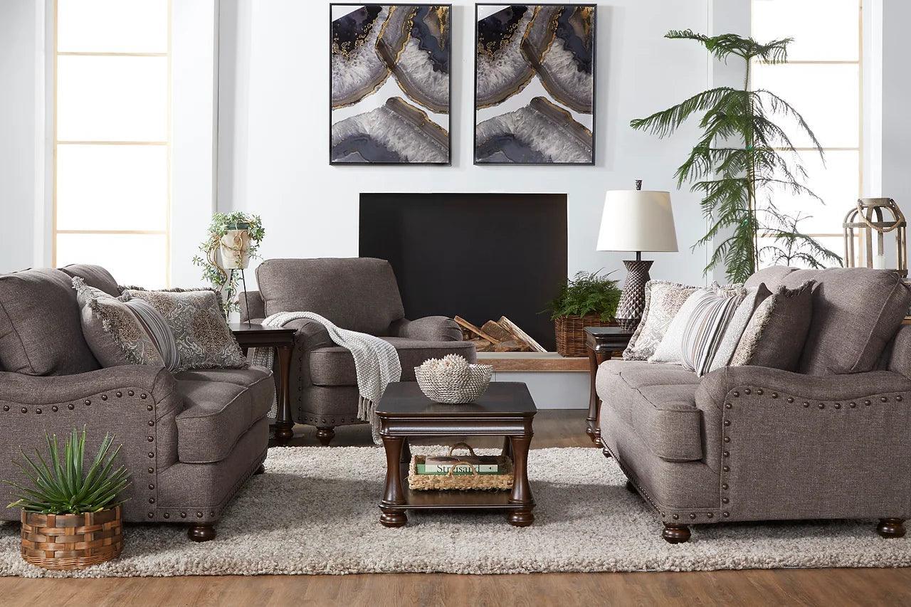 Phineas Driftwood Fabric 2-Piece Living Room Set - Image 1