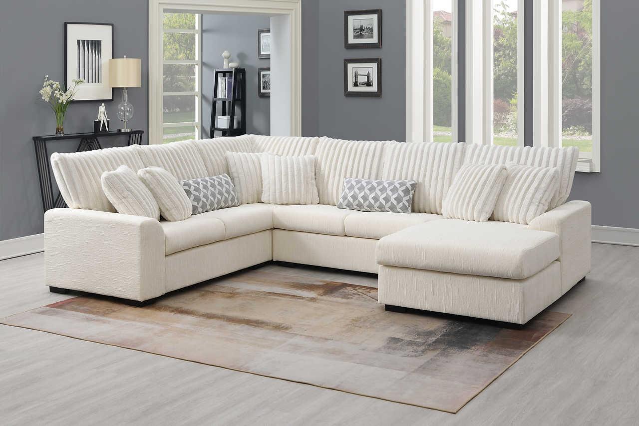 Brady Beige Fabric Sectional - Image 2