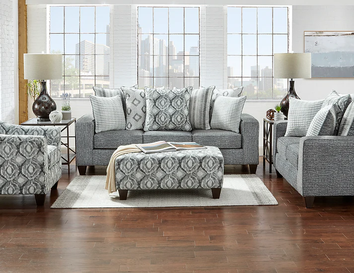 Stonewash Charchoal 2-Piece Living Room Set - Image 1