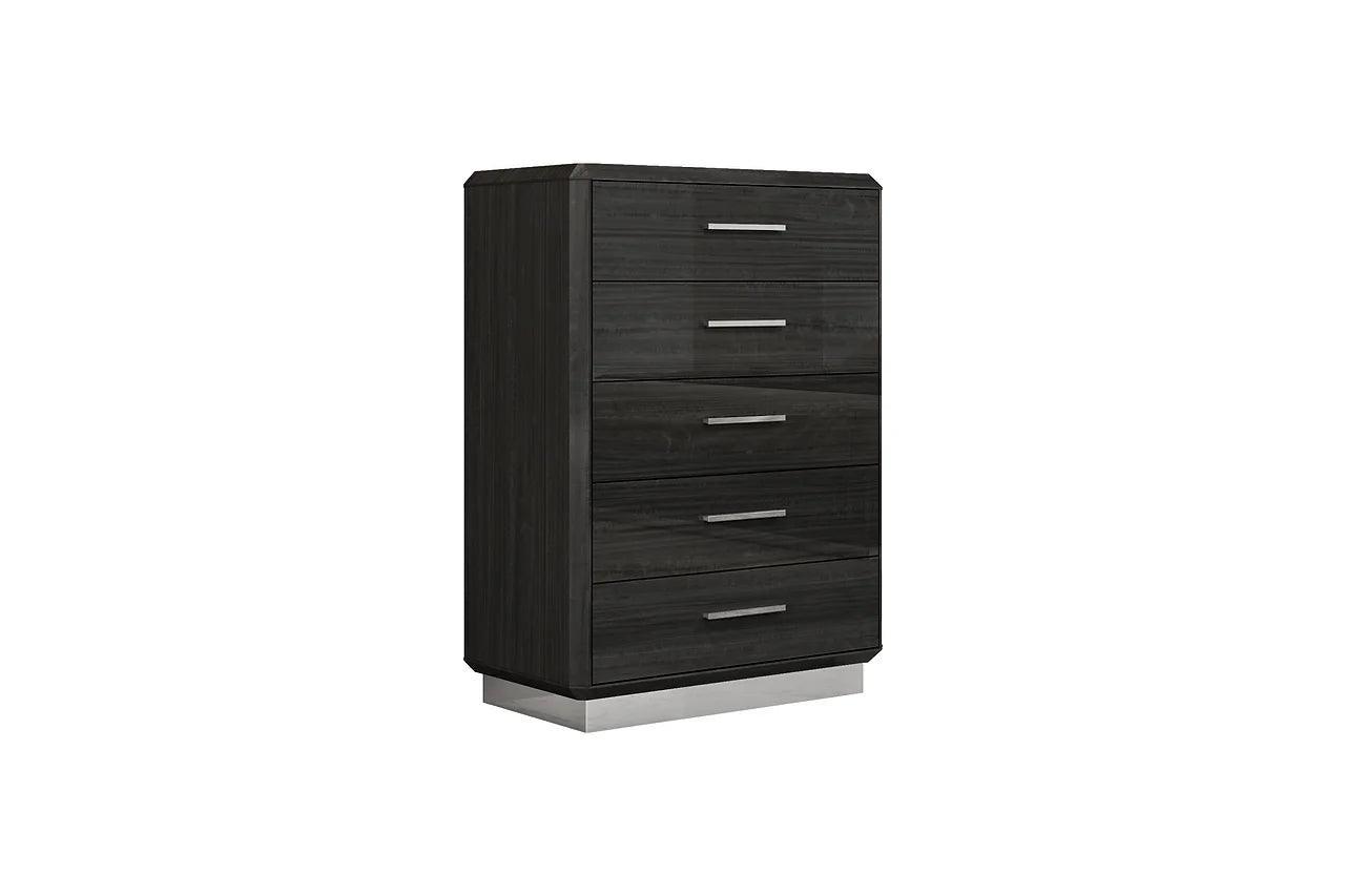 Dion Dark Gray 5-Drawers Chest - Image 1