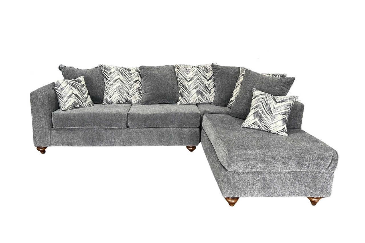 Zander Gray Fabric Sectional - Image 3