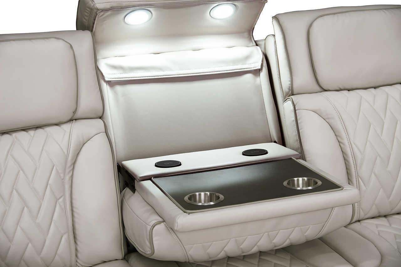 Skyline Beige Leather 2-Piece Power Reclining Set - Image 3
