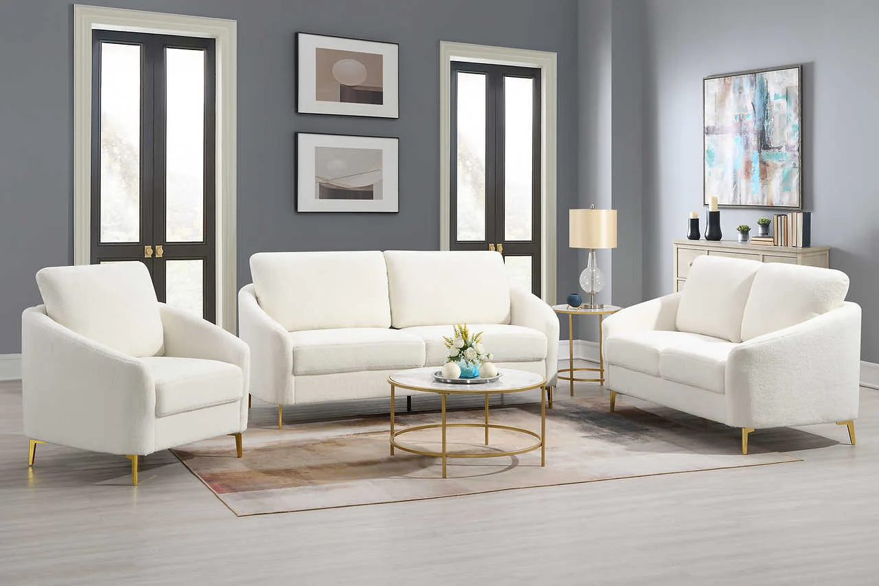 Lila White Living Room Set - Image 1