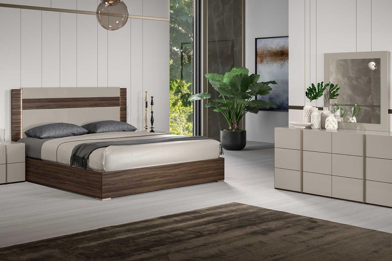 Aryan Beige LED Panel Bedroom Set - Image 2