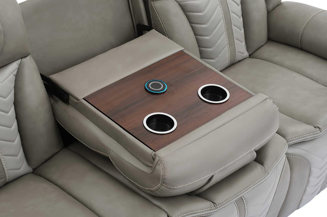 Innova Grey 3-Piece Reclining Set - Image 3