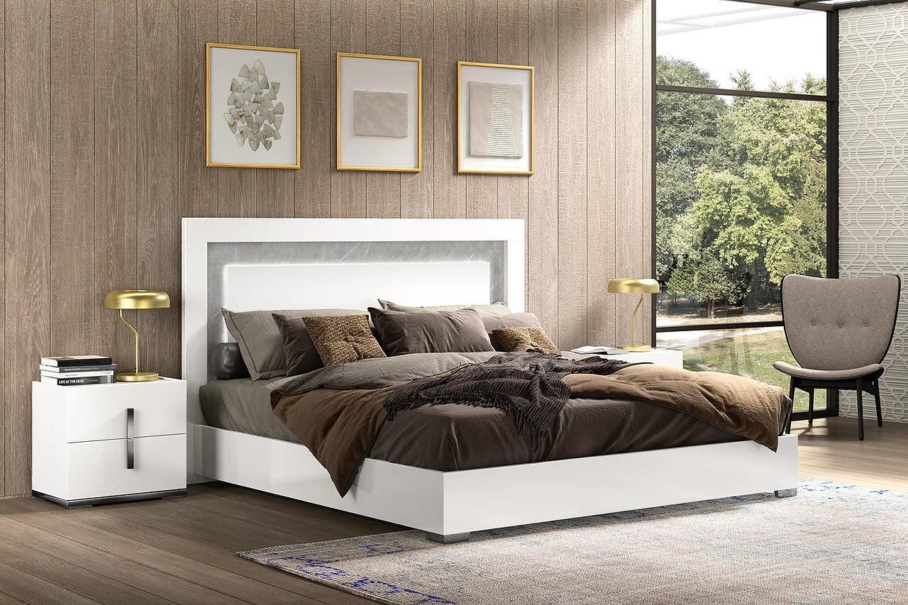 Mara White LED Panel Bedroom Set - Image 3