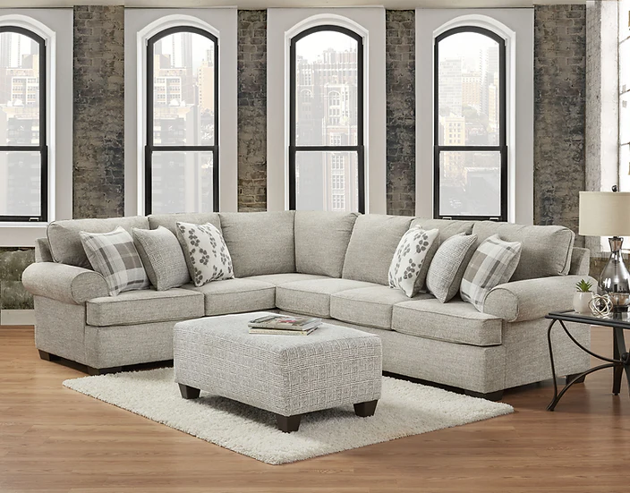 Light Gray 2-Piece Sectional - Image 1