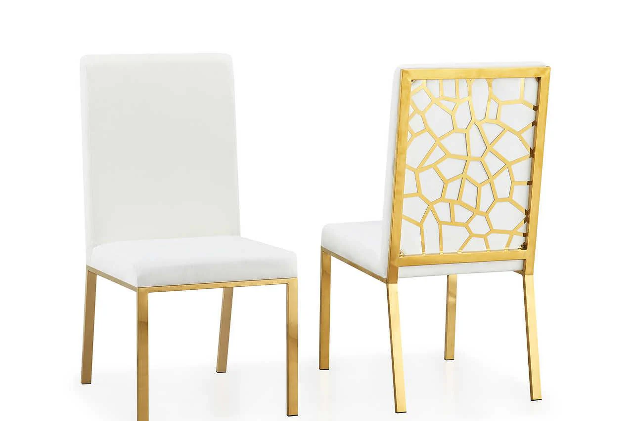Mimi Gold Upholstered Dining Chair - Image 2