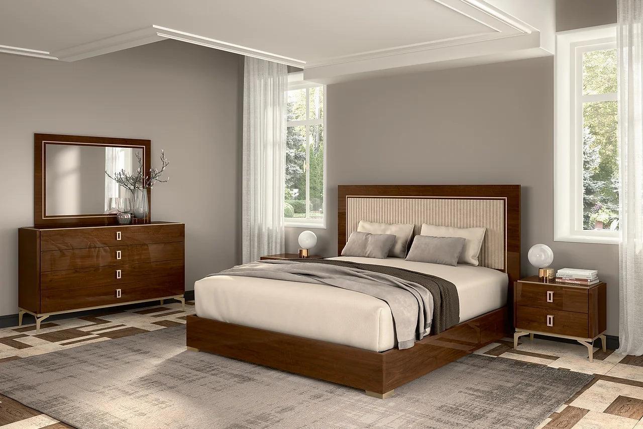 Eva Brown Italian Panel Bedroom Set - Image 2