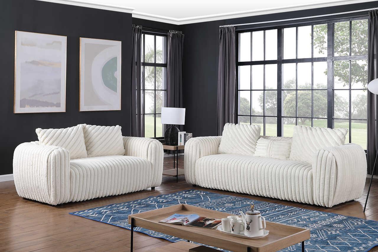 Eli White Fabric Chair - Image 3