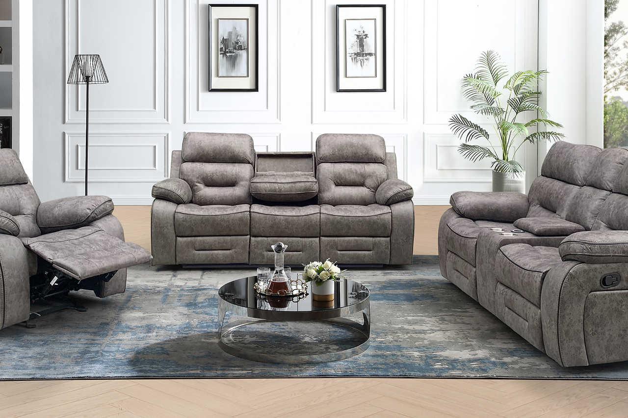 Jenny Grey Reclining Set - Image 1