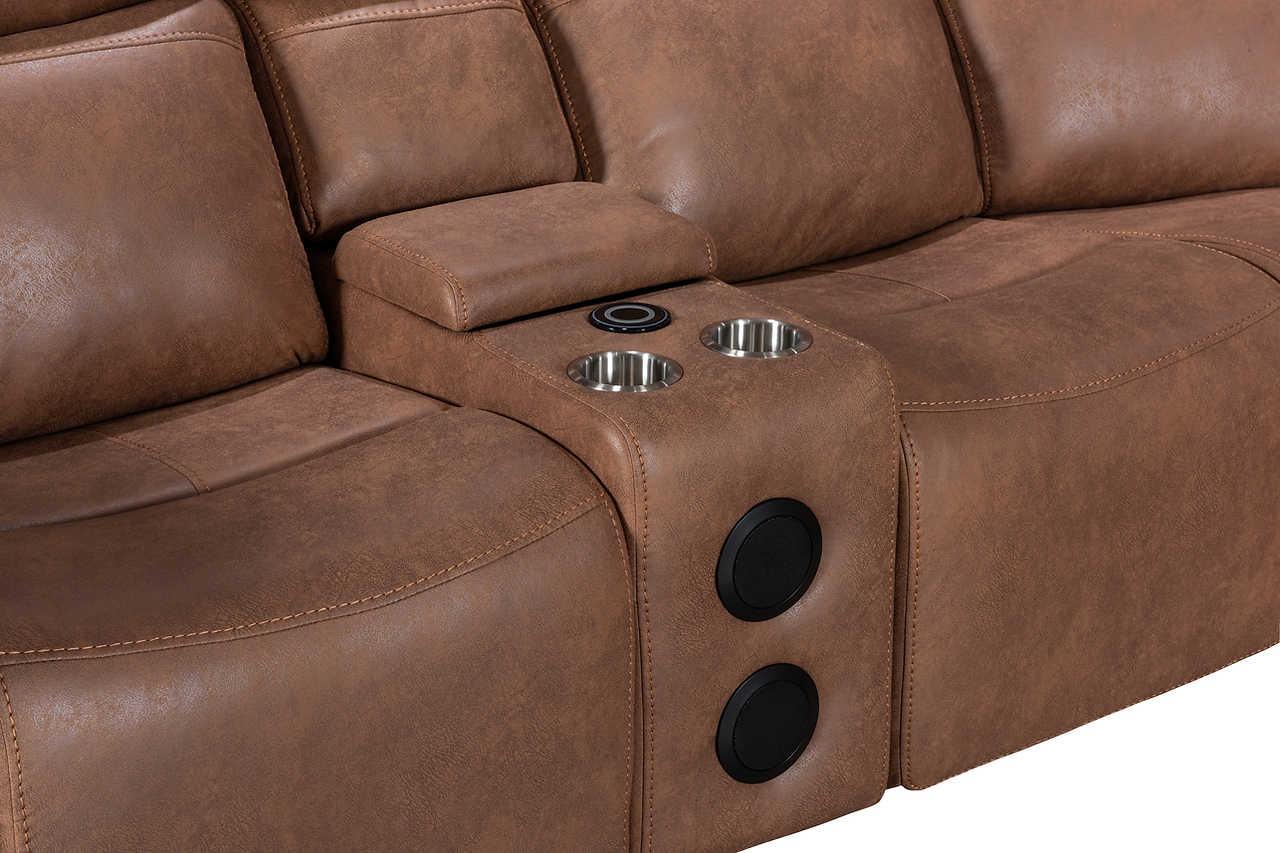 Romi Brown Power Reclining Sectional - Image 2