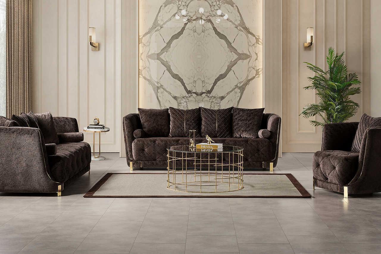 Elit Brown Living Room Set - Image 1