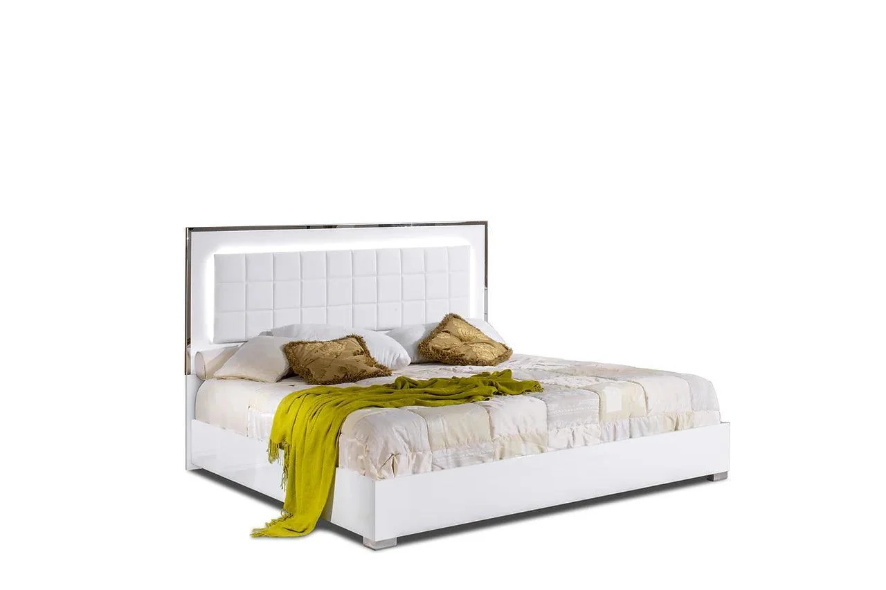 Alice White LED Upholstered Panel Bedroom Set - Image 2