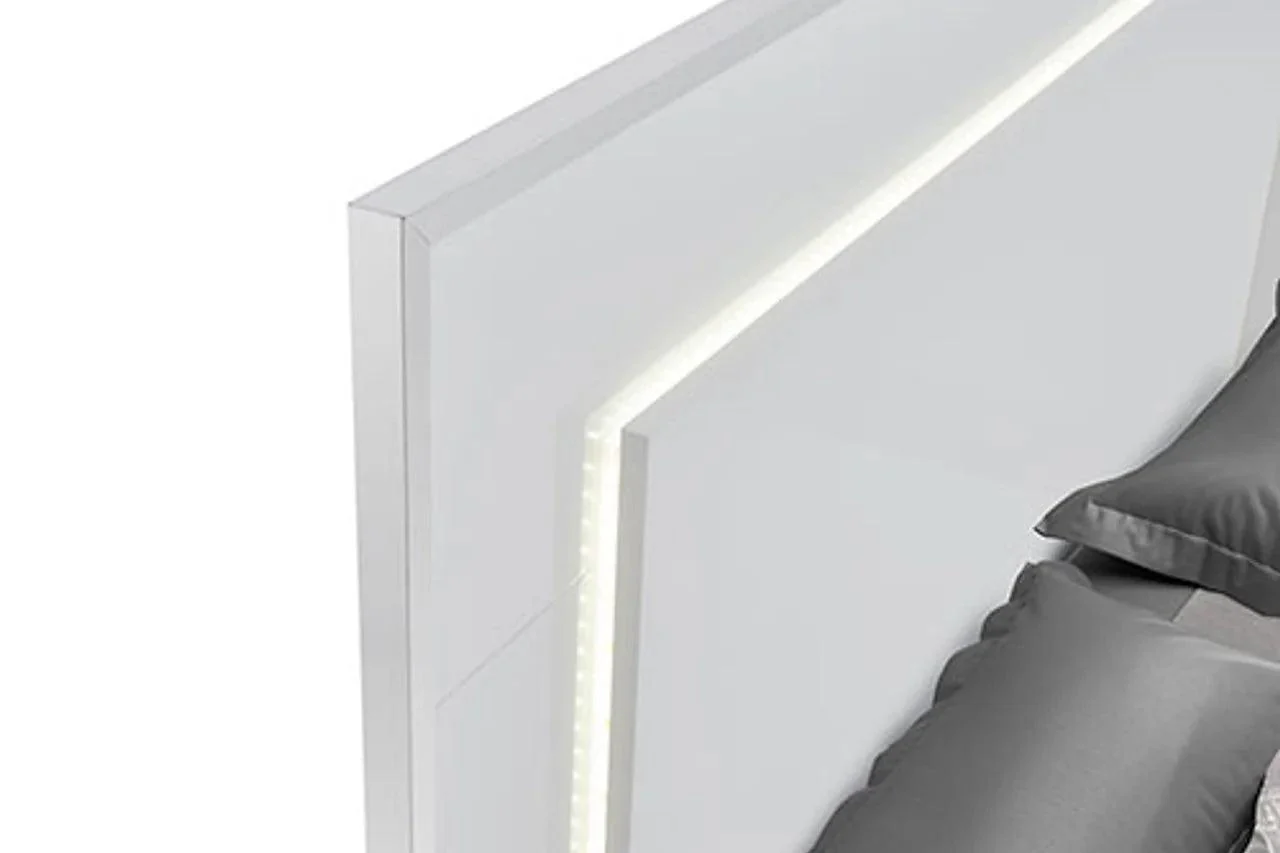 Antonella White LED Panel Bedroom Set - Image 3